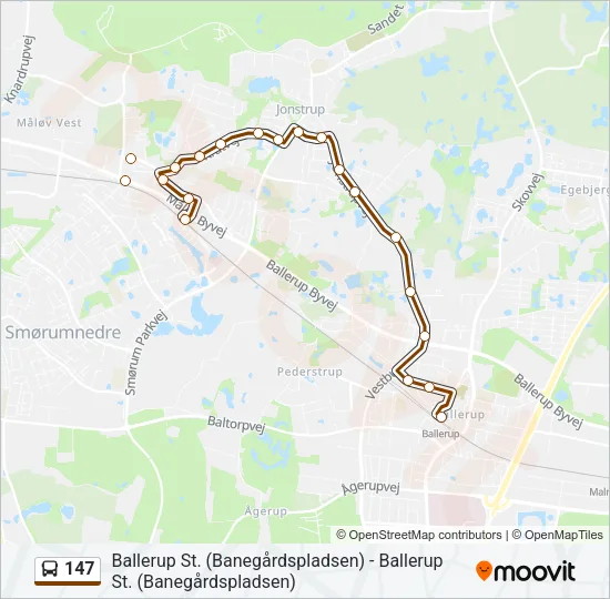 147 Bus Line Map