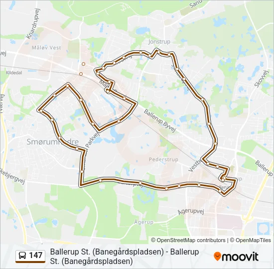 147 Bus Line Map