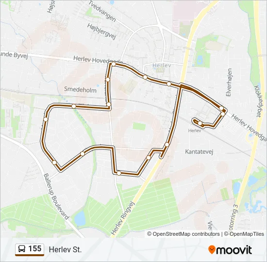 155 Bus Line Map