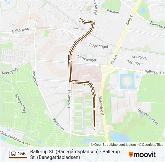 156 Bus Line Map