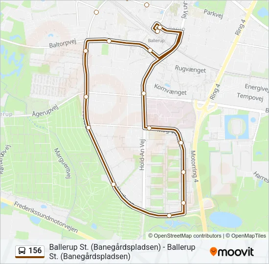 156 Bus Line Map