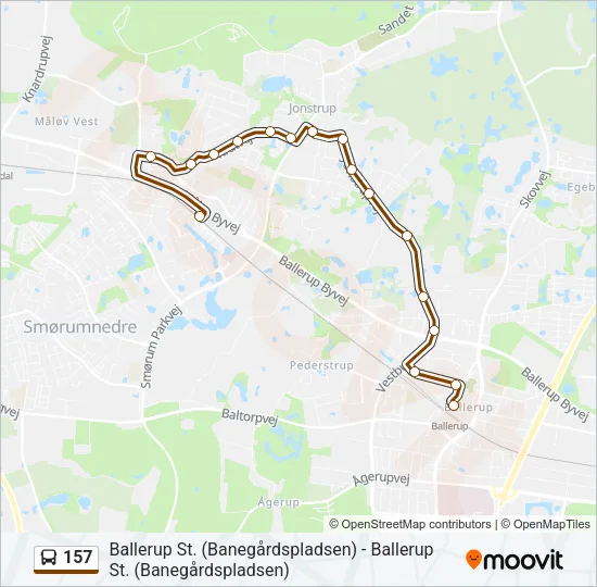 157 Bus Line Map