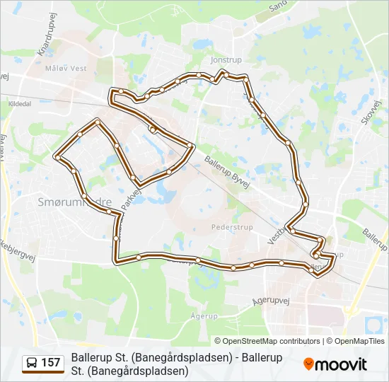 157 Bus Line Map