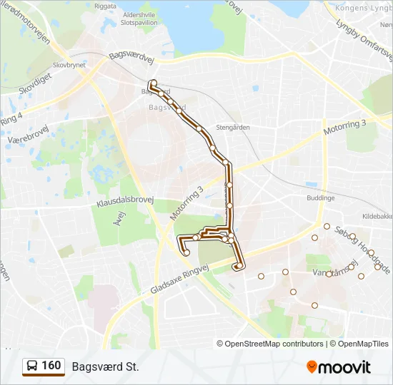 160 Bus Line Map