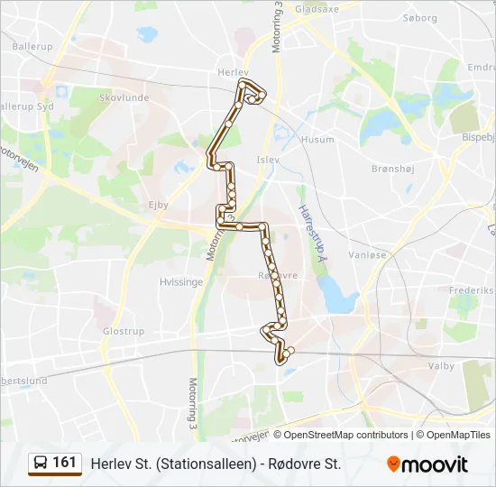 161 Bus Line Map