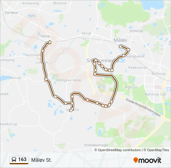 163 Bus Line Map