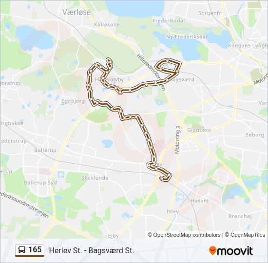 165 Bus Line Map