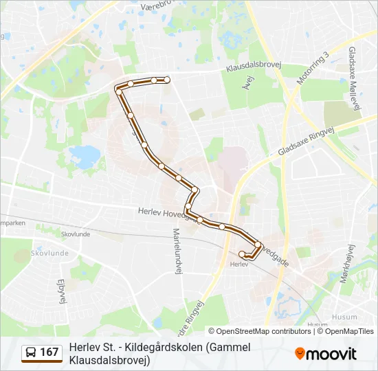 167 Bus Line Map