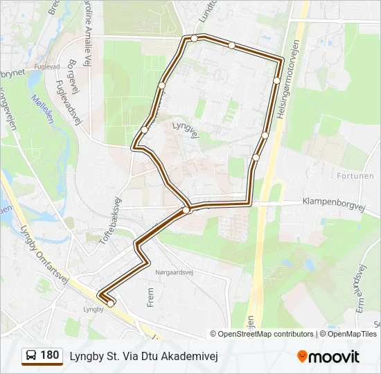 180 Bus Line Map