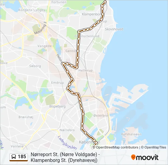 185 Bus Line Map