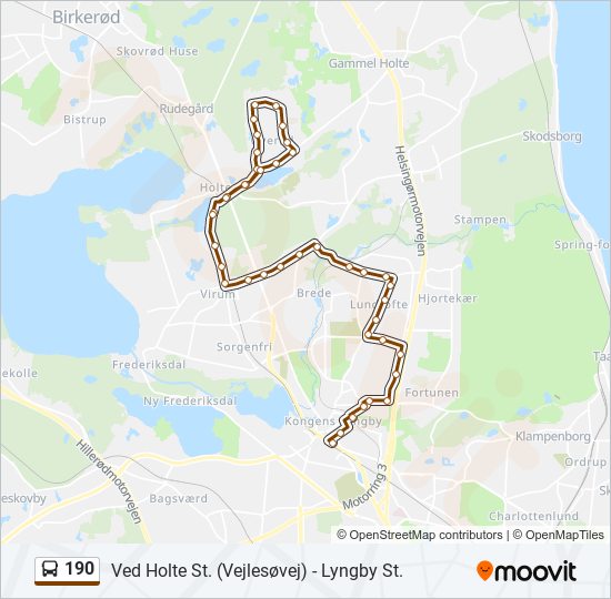 190 bus Line Map