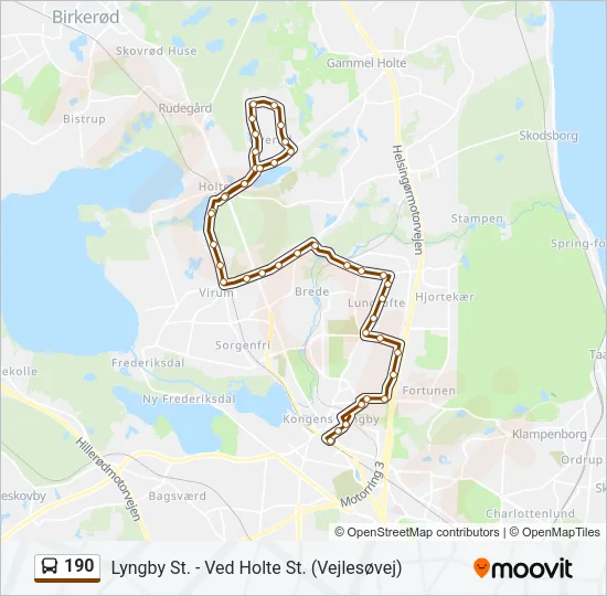 190 Bus Line Map