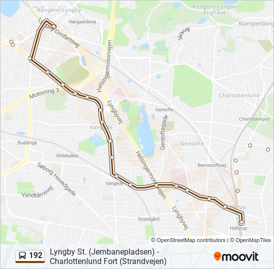 192 bus Line Map
