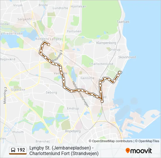 192 Bus Line Map