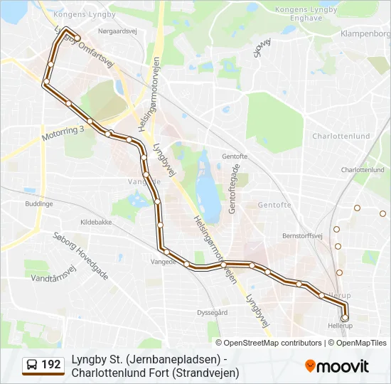 192 Bus Line Map