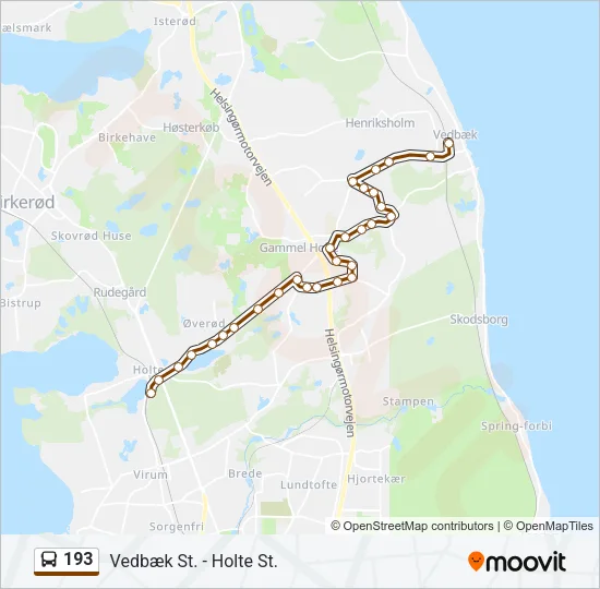 193 Bus Line Map