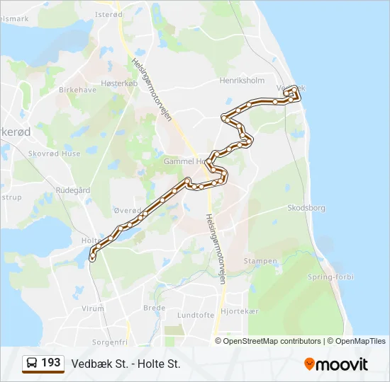 193 Bus Line Map