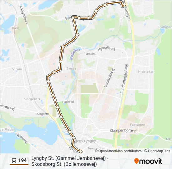 194 Bus Line Map