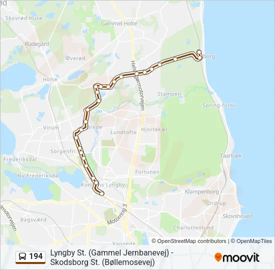 194 Bus Line Map