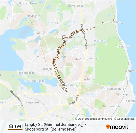 194 Bus Line Map