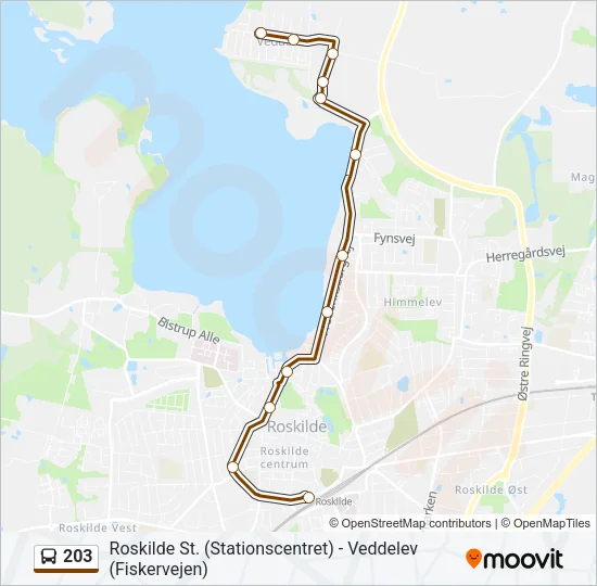 203 Bus Line Map