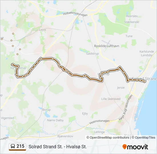 215 Bus Line Map