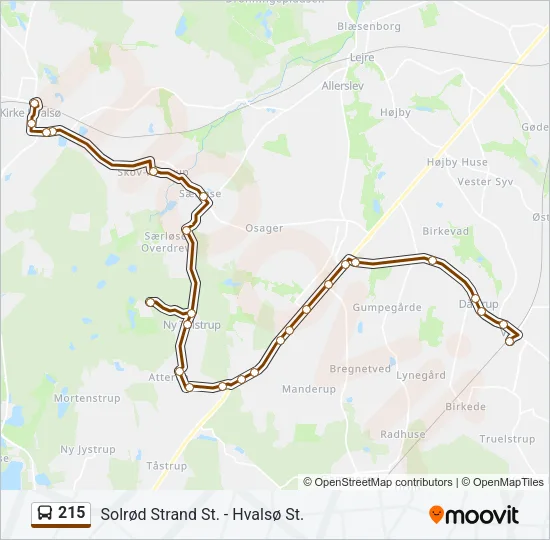 215 Bus Line Map