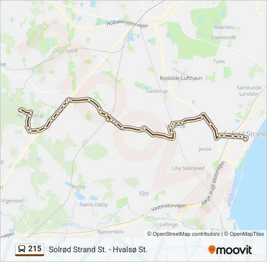 215 Bus Line Map