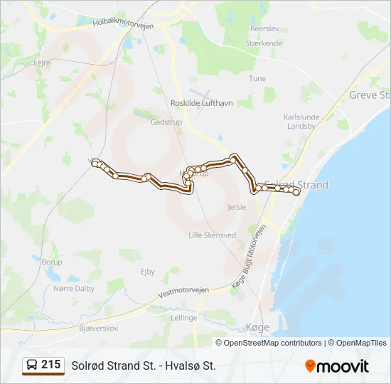 215 Bus Line Map