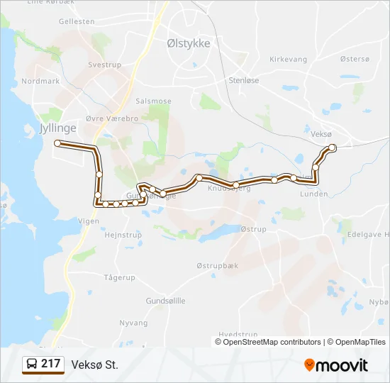 217 Bus Line Map