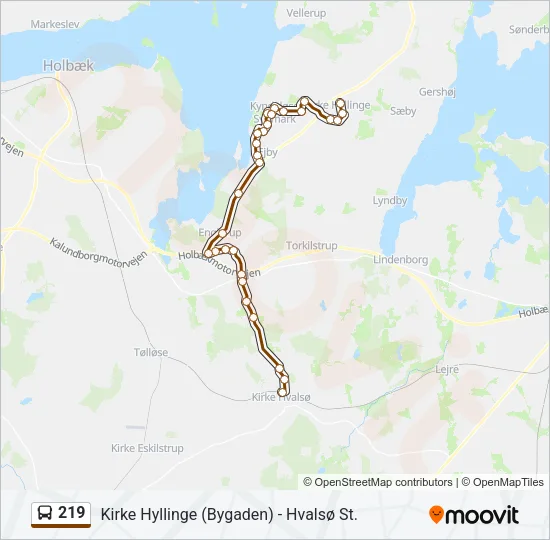 219 Bus Line Map