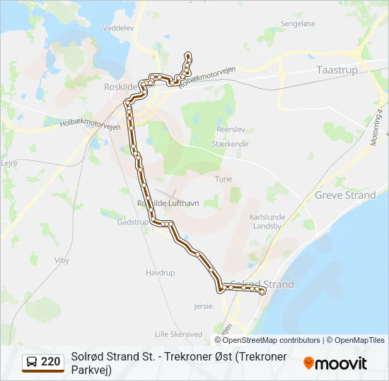 220 Bus Line Map