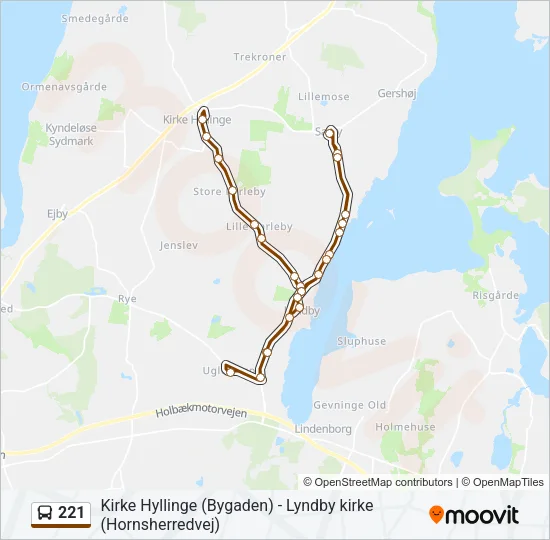 221 Bus Line Map