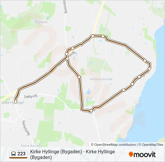223 Bus Line Map