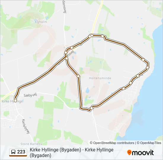 223 Bus Line Map