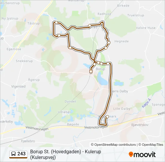 243 Bus Line Map