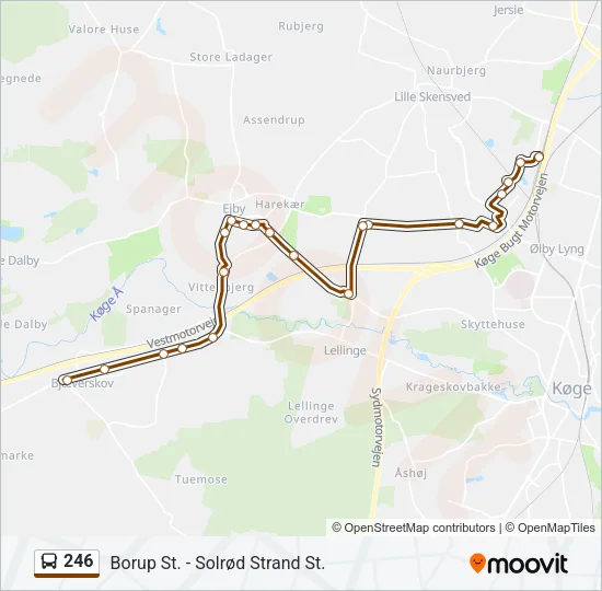 246 Bus Line Map