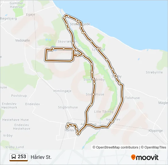 253 Bus Line Map