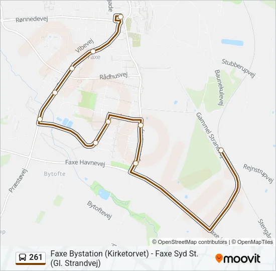 261 Bus Line Map