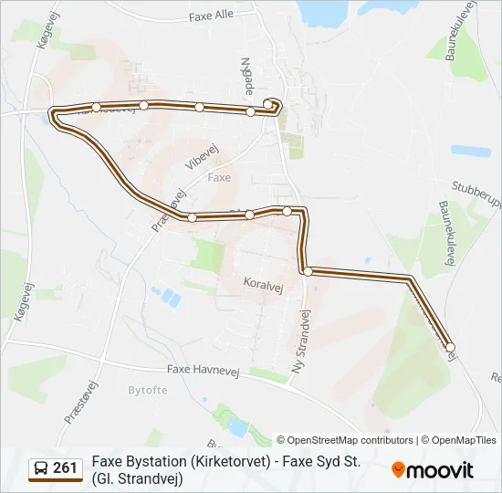 261 Bus Line Map