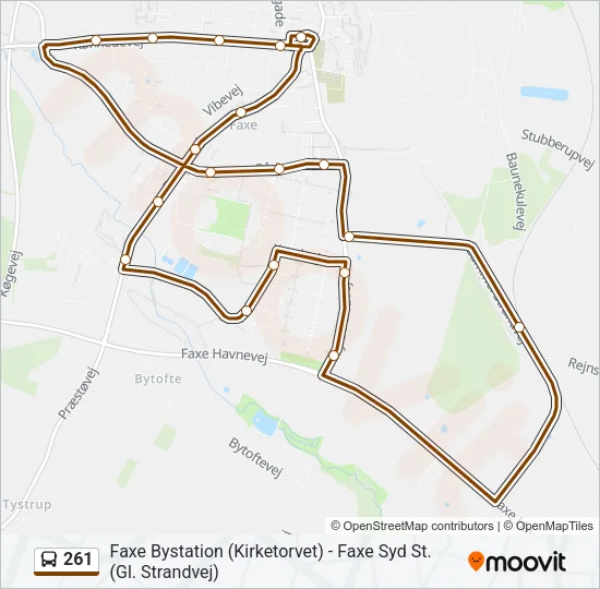 261 Bus Line Map