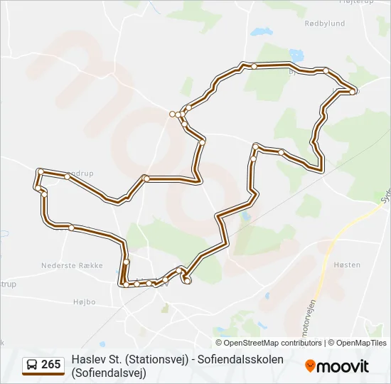265 Bus Line Map