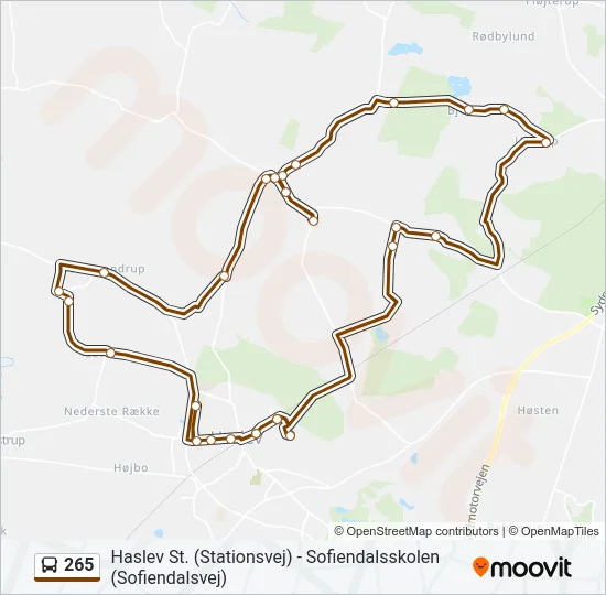 265 Bus Line Map