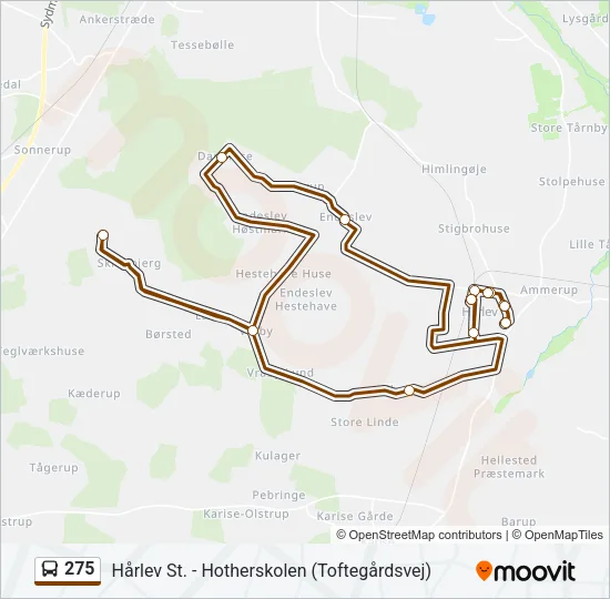 275 Bus Line Map