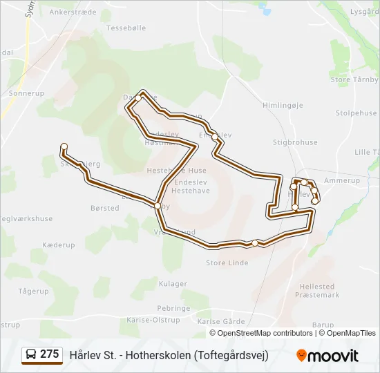 275 Bus Line Map
