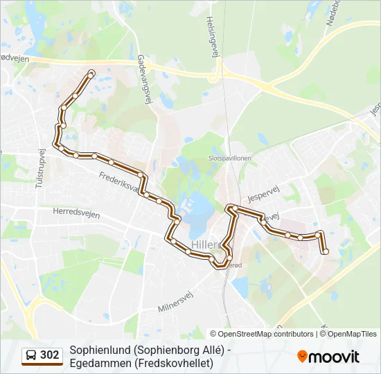 302 Bus Line Map