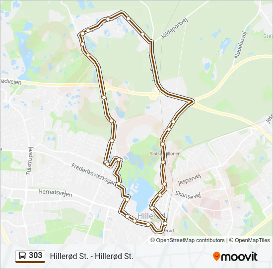 303 Bus Line Map