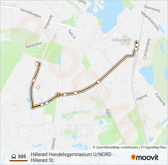 305 Bus Line Map