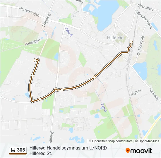 305 Bus Line Map