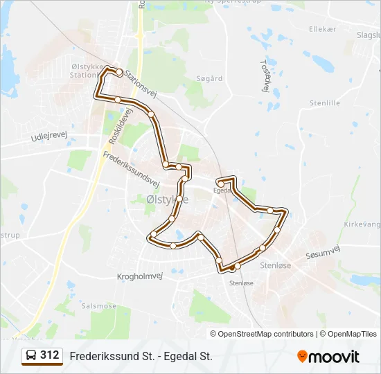312 Bus Line Map